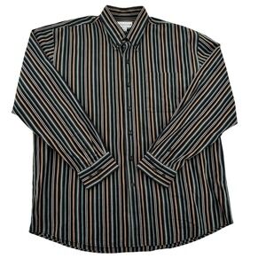 Cutter & Buck Mens XL Striped Button Down Shirt Long Sleeve Casual Golf Preppy